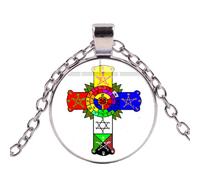 Vintage Style Rosicrucian Rose Necklace Ancient Organization Magic Alchemy Seal Mystery Symbol Statement Necklaces Pendants