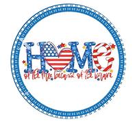 Vintage Style Round Tin Sign Home Of The Free Because Of The Brave Tin Sign Kitchen Decor Summer Sign Funny Wall Decor For Home Cafes Office Store Pubs Club Plaque Tin Sign 12x12 Inch Sign Gift