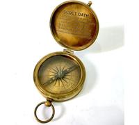 Vintage Style Scout Compass, Brass Antique Working Compass with Scout Oath Engraving, Personalized Boy Scout Gift