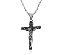 Vintage Style Stainless Steel Cross Necklace, Artistic Hip-Hop Rap, Male And Female Niche Personalized Accessories