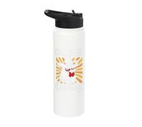 Vintage Style Sunburst Chicken Daddy Cool-Looking Rooster Ar Stainless Steel Insulated Water Bottle