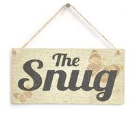 Vintage Style "The Snug" Door Sign - Retro Cozy Room Wall Plaque Decor