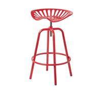 Vintage Style Tractor Seat Bar Stool Adjustable Swivel Metal Chair