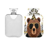 Vintage Style Trendy Bear Travel hot Water Bottle with Soft Cover 2L Warm Compress for Tummy Warmer Period Cramps compresas calientes para el vientre