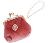 Vintage Style Velvet Coin Pouch for Women and Ladies | Portable Lightweight Mini Purse, Shopping and Work Use, Fashion Vintage Look with Compact Carry Color Random Color