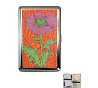 Vintage-Style Versatile Card & Cash Case, 2026 New Metal Durable Wallets/Case/Card Holder, Blocking Metal Ultra SlimID Wallet, Easy Snap Closure, Art Deco Design (H)