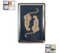 Vintage-Style Versatile Card & Cash Case, 2026 New Vintage Versatile Metal Case with Easy Snap, Elegant and Rebellious Card Box for Credit Cards Cash Id Business Cards (Leopards)