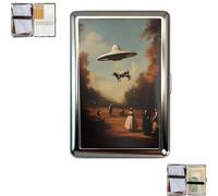 Vintage-Style Versatile Card & Cash Case, 2026 New Vintage Versatile Metal Case with Easy Snap, Elegant and Rebellious Card Box for Credit Cards Cash Id Business Cards (UFO)