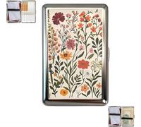 Vintage-Style Versatile Card & Cash Case, 2026 New Vintage Versatile Metal Case with Easy Snap, Elegant and Rebellious Card Box for Credit Cards Cash Id Business Cards (Floral)