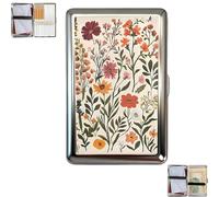 Vintage-Style Versatile Card & Cash Case, 2026 New Vintage Versatile Metal Case with Easy Snap, Elegant and Rebellious Card Box for Credit Cards Cash Id Business Cards (Floral)