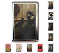 Vintage-Style Versatile Card & Cash Case, 2026 Vintage Versatile Metal Cigarette Case with Easy Snap, Elegant and Rebellious Card Box for Credit Cards Cash Id Business Cards (Style F)