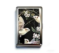 Vintage Style Versatile Metal Wallets Credit Card Case Women with RFID Protection Durable High-Polish Women Blocking Card Holder Men Credit ID Business Cards(Bat)