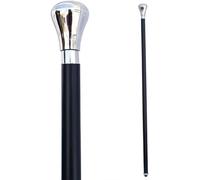 Vintage Style Walking Cane for Women, Wooden Staff, Walk Metal Handle Canes for Men, Black Shaft, Victorian Walking Stick for Seniors