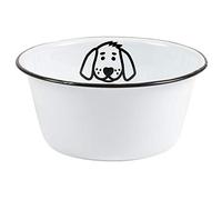 Vintage Style White Enamel Pet/Dog Food Water Bowl