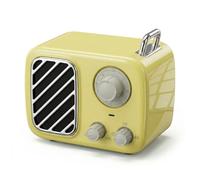 Vintage Style White Noise Machine - Portable Sleep Sound Device with 16 Relaxing Sounds, Timer & Stepless Volume, Rechargeable Sleep Aid & Gift for Teens, Kids, Baby, Travel & Office (Yellow)