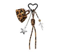 Vintage Styles Coin Purse Keyring Leopard Bag Bowknot Designs and Detachable Star Decoration Zincs Alloy Accessory Retro Zinc Alloy Charm