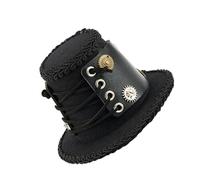 Vintage Styles Top Hat Industrial Gear Handmade Fantasy Embellishments For Cosplays Event And Festival Occasion Wool Hat For Costume