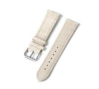 Vintage Suede Leather Watch Band - 18mm to 24mm - Quick Release Replacement Strap,Beige,20mm