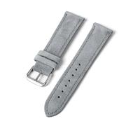 Vintage Suede Leather Watch Band - 18mm to 24mm - Quick Release Replacement Strap,Grey,20mm