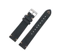 Vintage Suede Leather Watchband Brown Beige 20mm 22mm Watch Strap Retro Soft Wristband Belt For Winter(Dark gray,21mm)