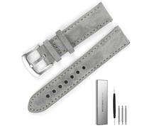Vintage Suede Leathetr Watch Strap 18mm 19mm 20mm 22mm Handmade Watchband Grey Brown Replacement Belts For Accessories