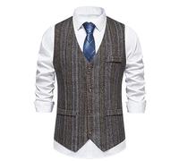 Vintage Suit Waistcoat for Men UK Sale Medieval Victorian Vests V-Neck Tuxedo Vest Single Breasted Gothic Dress Vest Steampunk Casual Waistcoats Renaissance Waistcoat Retro Goth Punk Court Waistcoat