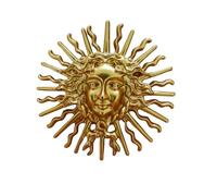 Vintage Sun Goddess Lapel Brooch Pin for Women Men - Gold Plated Face Helios Celestial Brooches Pins Fashion Baroque Dresses Suit Hat Badge Backpack Clothes Accessories Jewelry Birthday Holiday