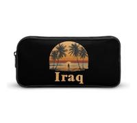Vintage Sun Iraqi Summers Veteran Cosmetic Bag Makeup Organizer Pencil Case Large Capacity Pouch for Travel