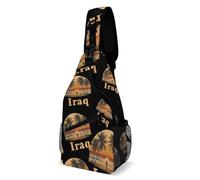 Vintage Sun Iraqi Summers Veteran Men's Chest Bag Crossbody Sling Pack Shoulder Backpack for Travel Hiking