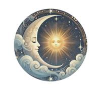 Vintage Sun Moon Aluminium Sign 20x20cm