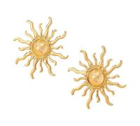Vintage Sun Themed Studs Earrings Fashion Ears Pin Ear Studs Statement Earring Creative Ears Jewelry for Woman Girl Vintage Sun Earrings