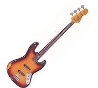 Vintage Sunburst Fretless Bass Guitar