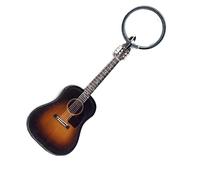 Vintage Sunburst Miniature Acoustic Guitar Replica Keyring