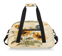 Vintage Sunflower Paper Texture Kids Duffel Bag