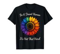 Vintage Sunflower Retro Be A Decent Human It’s Not That Hard T-Shirt