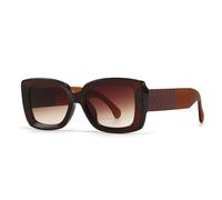 Vintage Sunglasses For Women Men Luxury Square Travel Sun Glasses Female Trend Frame Elegant Eyewear Shades (Tea,One Size)