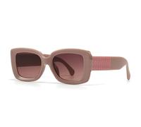 Vintage Sunglasses For Women Men Luxury Square Travel Sun Glasses Female Trend Frame Elegant Eyewear Shades (Pink,One Size)