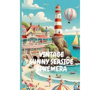 Vintage Sunny Seaside Ephemera: Pretty full sized pages of a bygone era British holiday beaches, great for journals, scrapbooks, collages and other paper projects