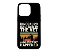 Vintage Sunset Dinosaurs Never Went To The Vet Case for iPhone 15 Pro Max