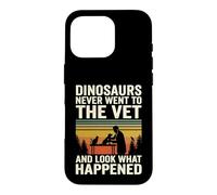 Vintage Sunset Dinosaurs Never Went To The Vet Case for iPhone 16 Pro
