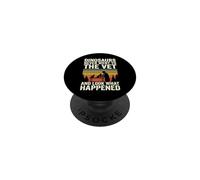 Vintage Sunset Dinosaurs Never Went To The Vet PopSockets Adhesive PopGrip