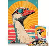 Vintage Sunset Goose Adult Jigsaw Puzzle1000 Pieces Memory Ability Relaxed Leisure Secure Join Warm Xmas Gift (38x26cm)