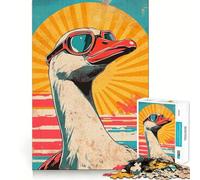Vintage Sunset Goose Jigsaw for Teenagers 1000 Pieces Mental Improve Play Uniform Size Precise Pieces Family Fun Night Activity (38x26cm)