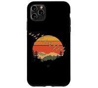 Vintage Sunset Mountains Birds Nature Scene Case for iPhone 11 Pro Max