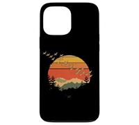 Vintage Sunset Mountains Birds Nature Scene Case for iPhone 13 Pro Max