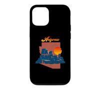 Vintage Sunset On Desert Arizona State Map Case for iPhone 12/12 Pro