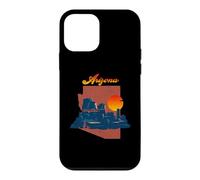 Vintage Sunset On Desert Arizona State Map Case for iPhone 12 mini