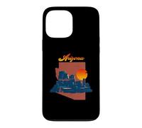 Vintage Sunset On Desert Arizona State Map Case for iPhone 13 Pro Max