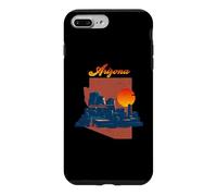 Vintage Sunset On Desert Arizona State Map Case for iPhone 7 Plus/8 Plus