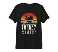 Vintage Sunset Retro Style Turkey Hunting Turkey Slayer Premium T-Shirt